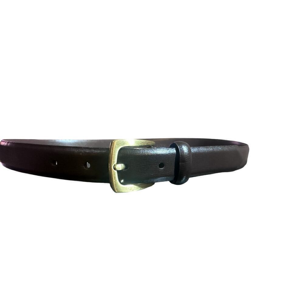 Talbots Kids Genuine Leather Belt Brown 30/75 - Picture 4 of 5